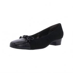 NEW THE WALKING CRADLE CO. women's bradford low heel slip on shoes in black micr